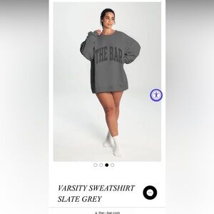 The bar varsity sweatshirt slate grey L